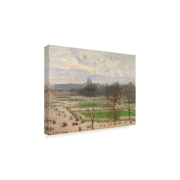 Camille Pissarro 'Tuileries On A Winter Afternoon' Canvas Art,14x19